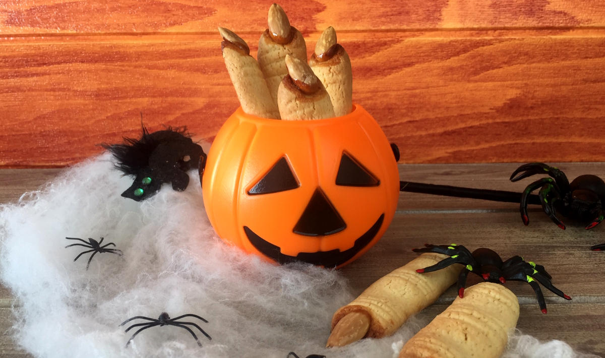 Receita de bolachas para halloween dedos de bruxa - receitas da catarina