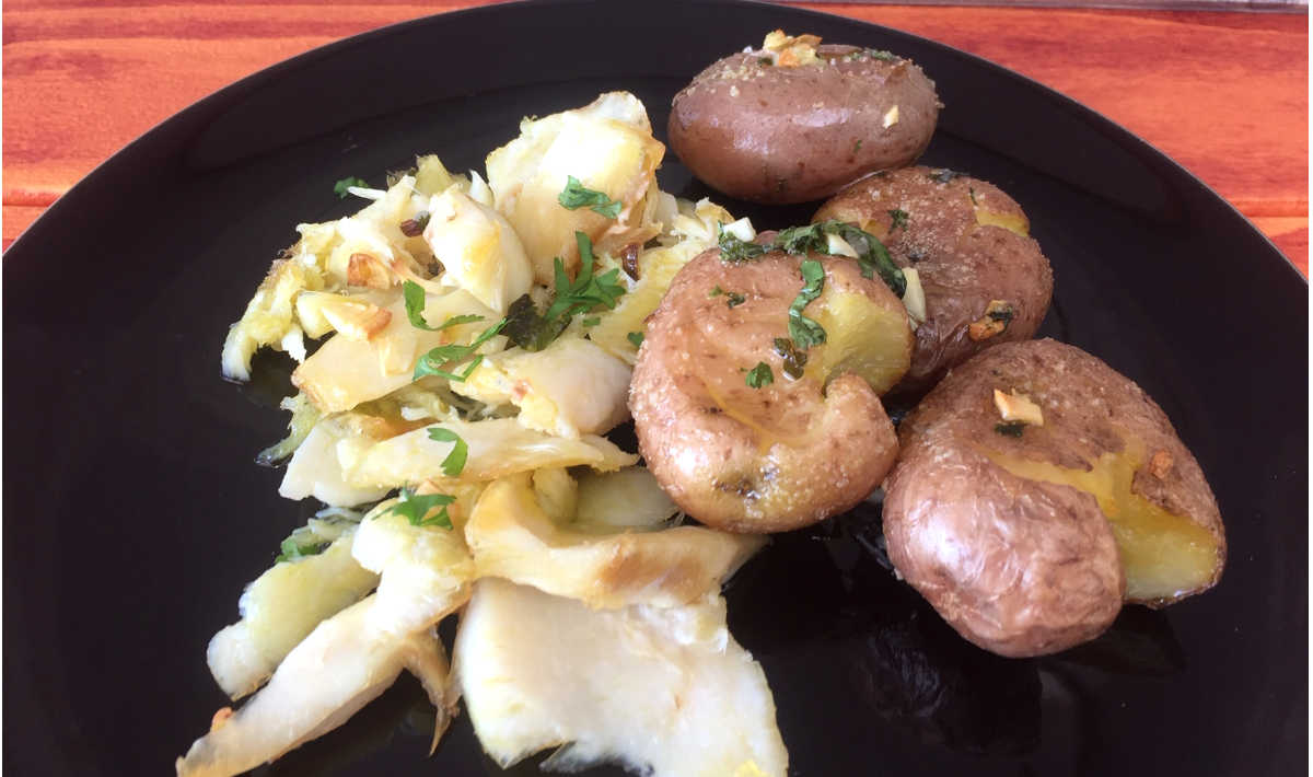 receitas da Bacalhau com batatas à murro - Receitas da catarina